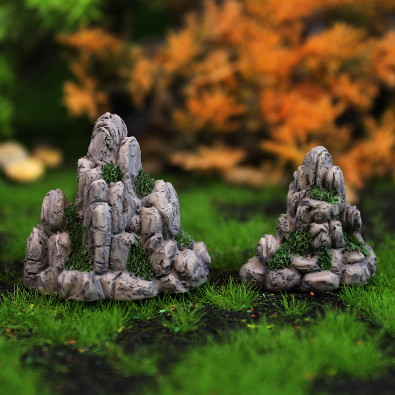 Bonsai Rock Garden - 1pc Mountain Miniature Fake Stone Artificial