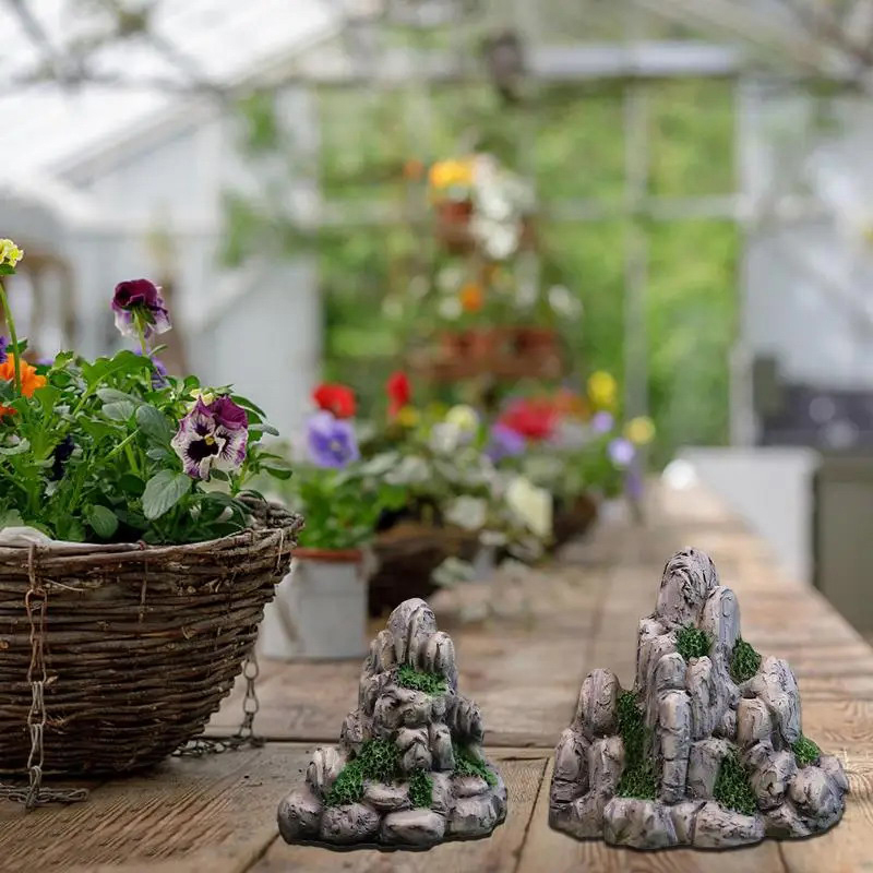 Mini Mountain Miniature Fake S - đánh giá và giá Bonsai Rock Garden