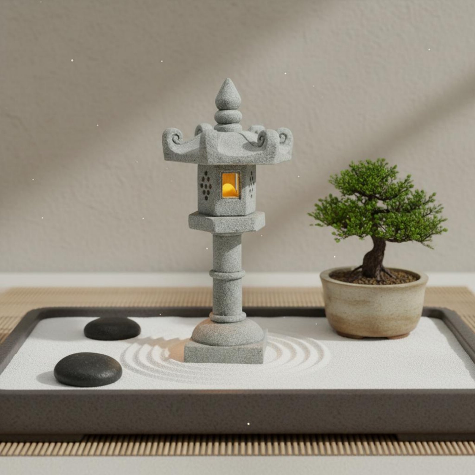 Miniature Stone Lantern Antiqu - đánh giá và giá Bonsai Garden Miniature