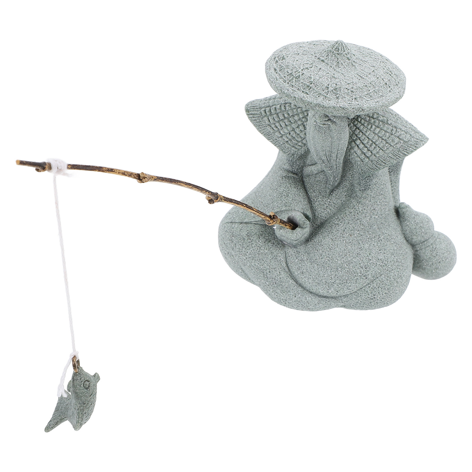 Mini Fisherman Statue Resin El - đánh giá và giá Bonsai Garden Mini