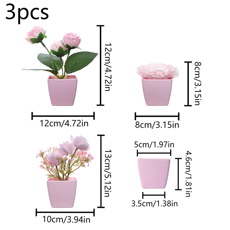 (A set of 3PCS) Simulated Mini - đánh giá và giá Bonsai Garden Mini