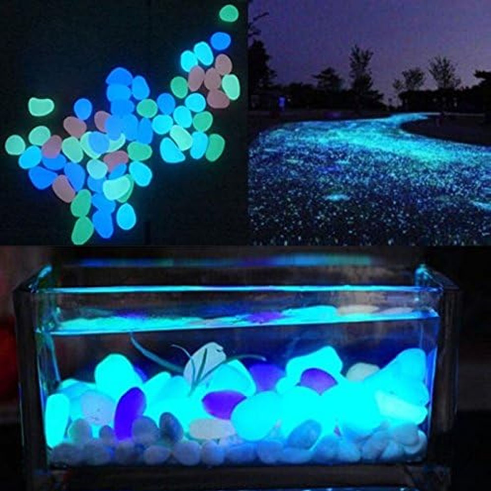 Fish Tank Rocks Glow Blue Pebb - đánh giá và giá Bonsai Rock Garden