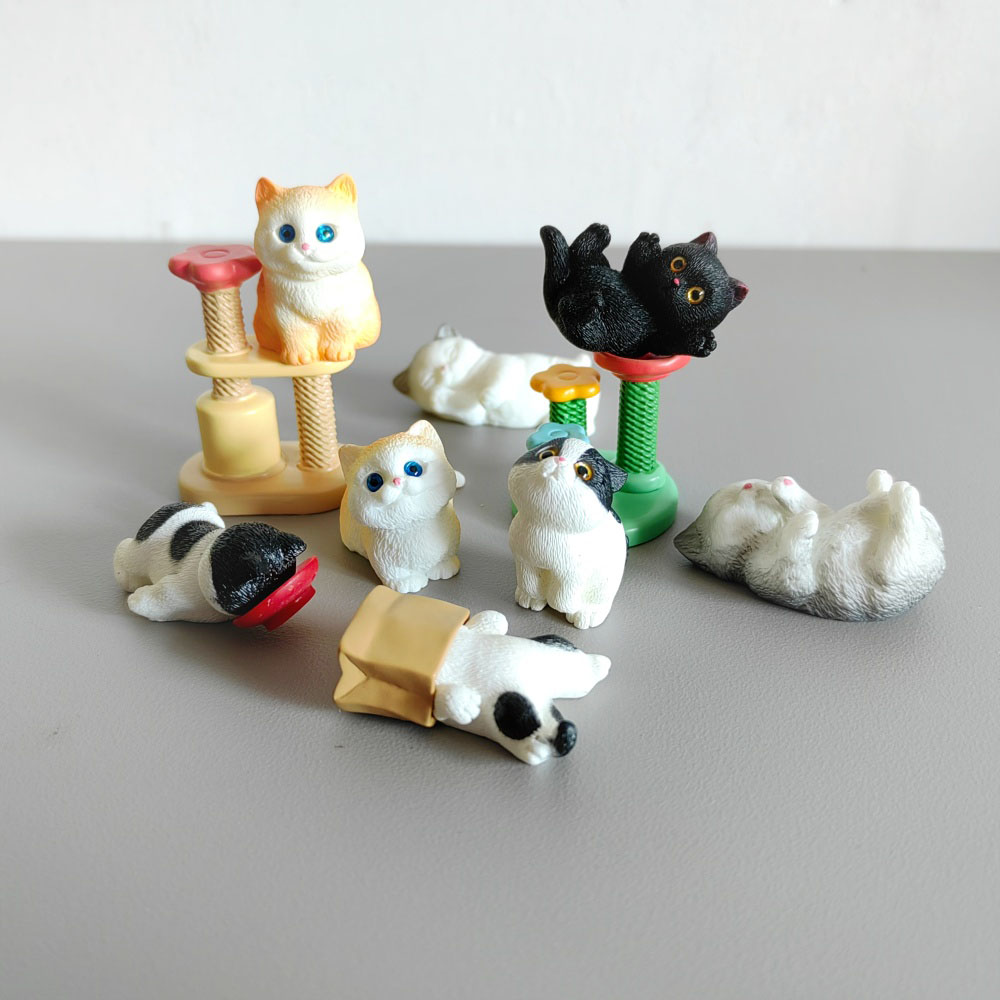 4pc Cute Cat Small Animal Mode - đánh giá và giá Bonsai Garden Miniature