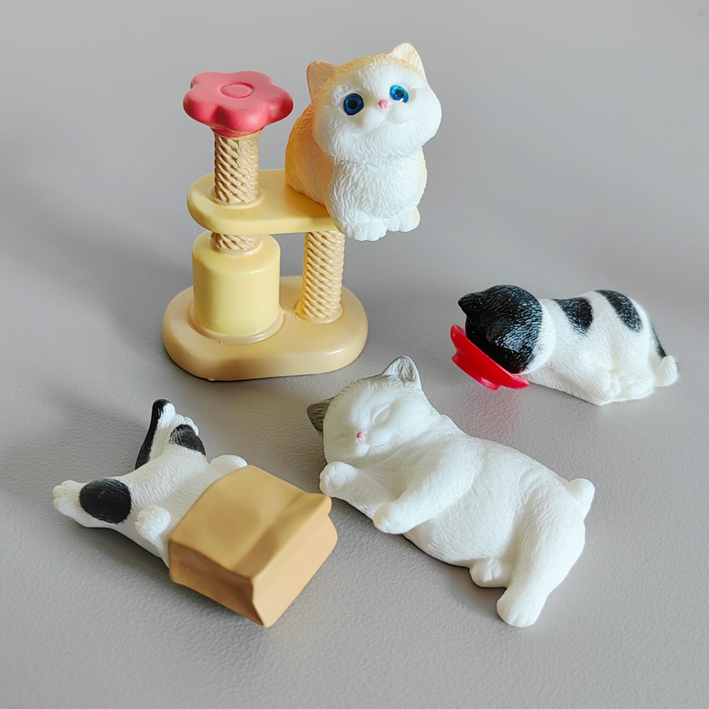 4pc Cute Cat Small Animal Mode - đánh giá và giá Bonsai Garden Miniature