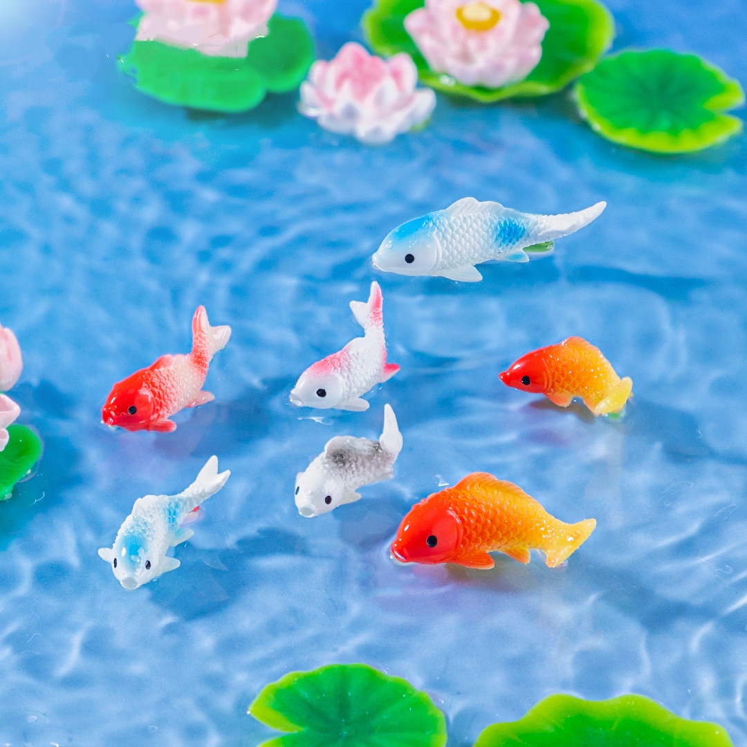 10PCS Mini Koi Fish Resin Gold - đánh giá và giá Bonsai Garden Miniature