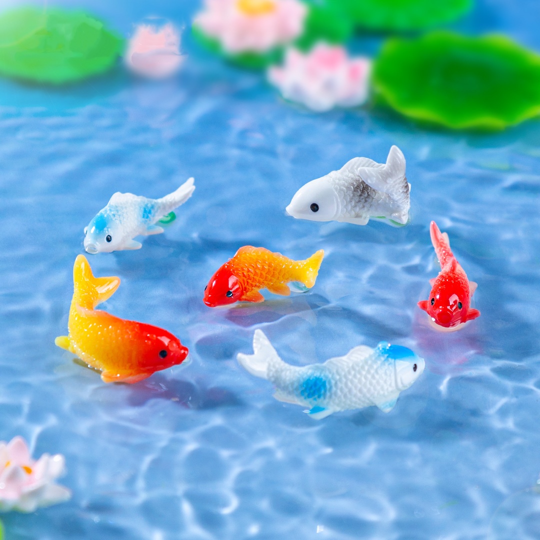 10PCS Mini Koi Fish Resin Gold - đánh giá và giá Bonsai Garden Miniature