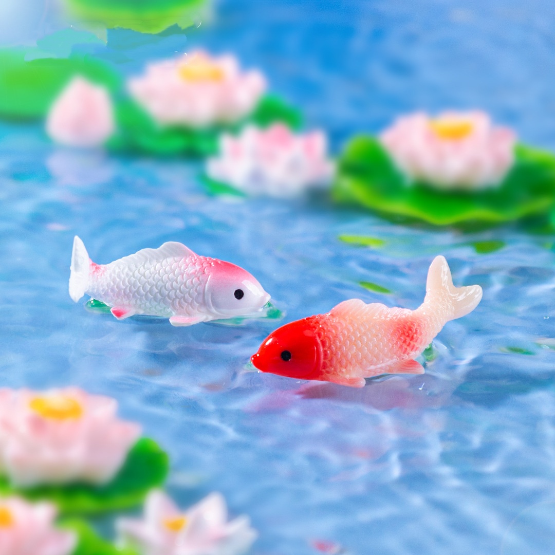 10PCS Mini Koi Fish Resin Gold - đánh giá và giá Bonsai Garden Miniature