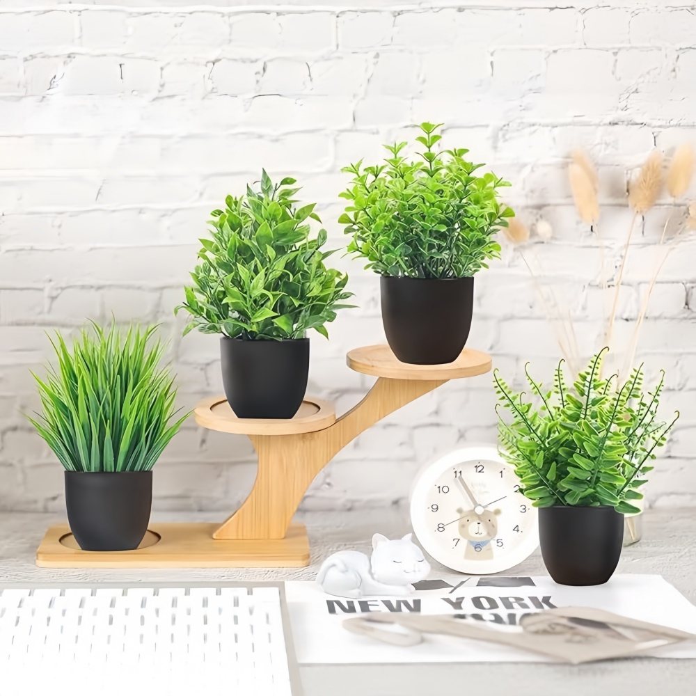 4pcs/set Mini Artificial Plant - đánh giá và giá Bonsai Garden For Home
