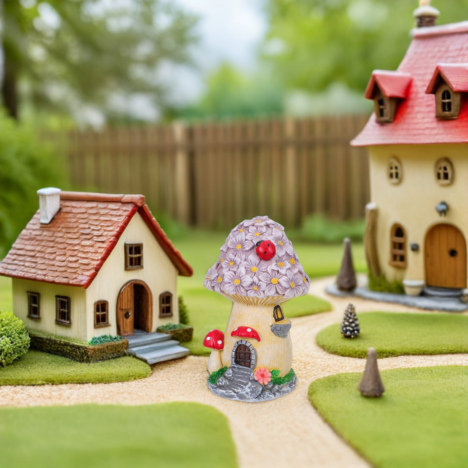 Weatherproof Resin Mushroom Ho - đánh giá và giá Bonsai Garden Mini