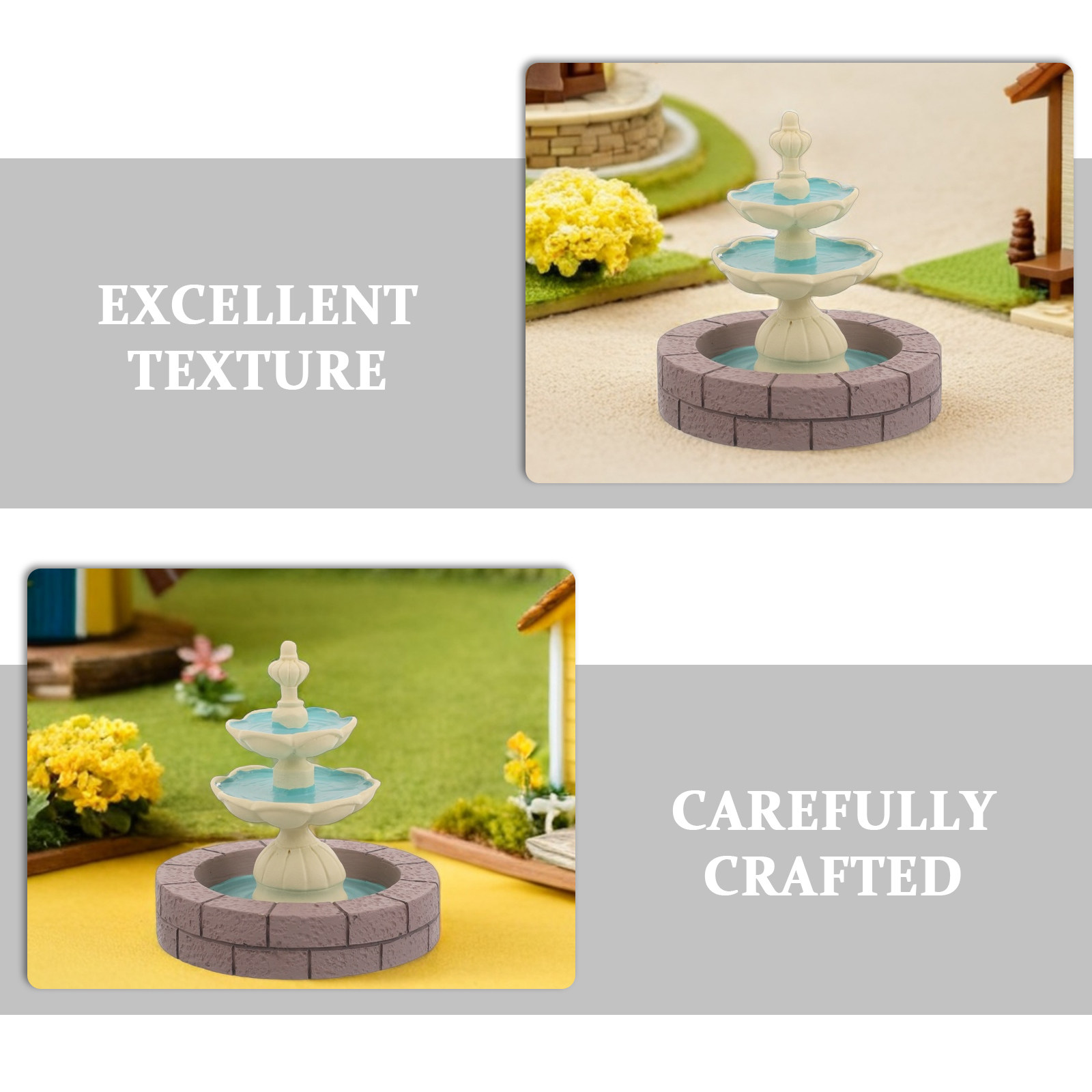 2Pcs Mini Resin Fountain Decor - đánh giá và giá Bonsai Garden Mini