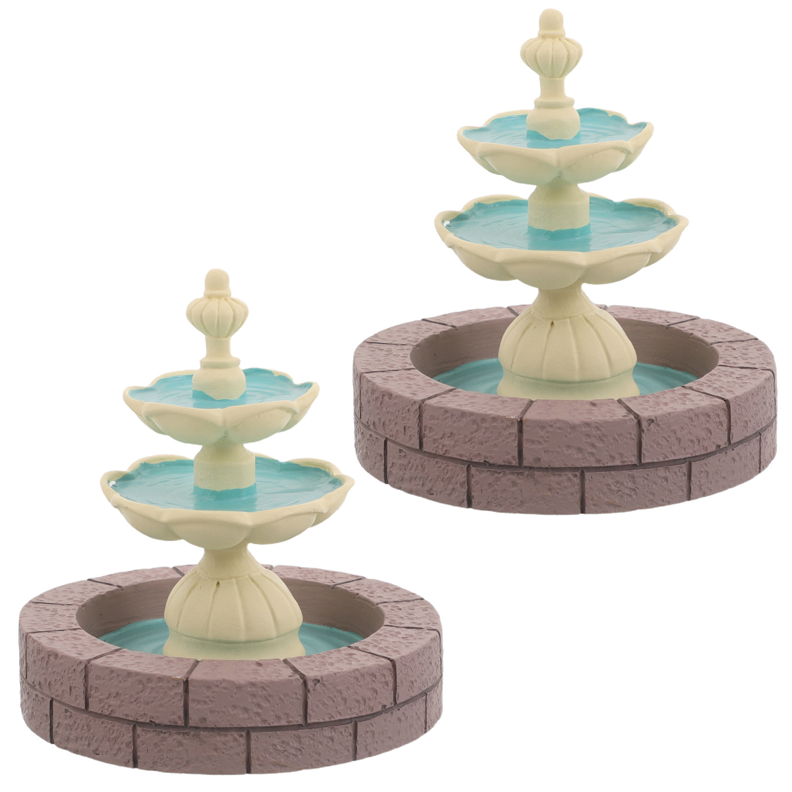 2Pcs Mini Resin Fountain Decor - đánh giá và giá Bonsai Garden Mini